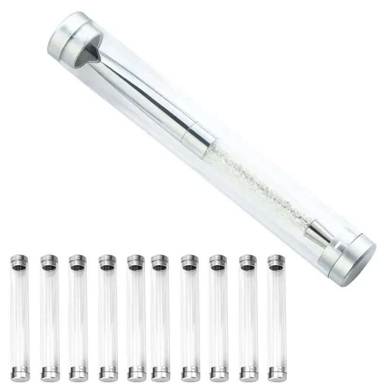 20 sztuk przezroczysty plastikowy obsadka do pióra kryształowy długopis Cylinder pudełko pęseta klips do brwi uniwersalne opakowania pudełka do przechowywania — zdjęcie produktu 7