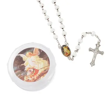 12 件洗禮派對禮物守護天使白色香木念珠洗禮紀念品聖餐 8 最佳銷售 初領聖體 - №5