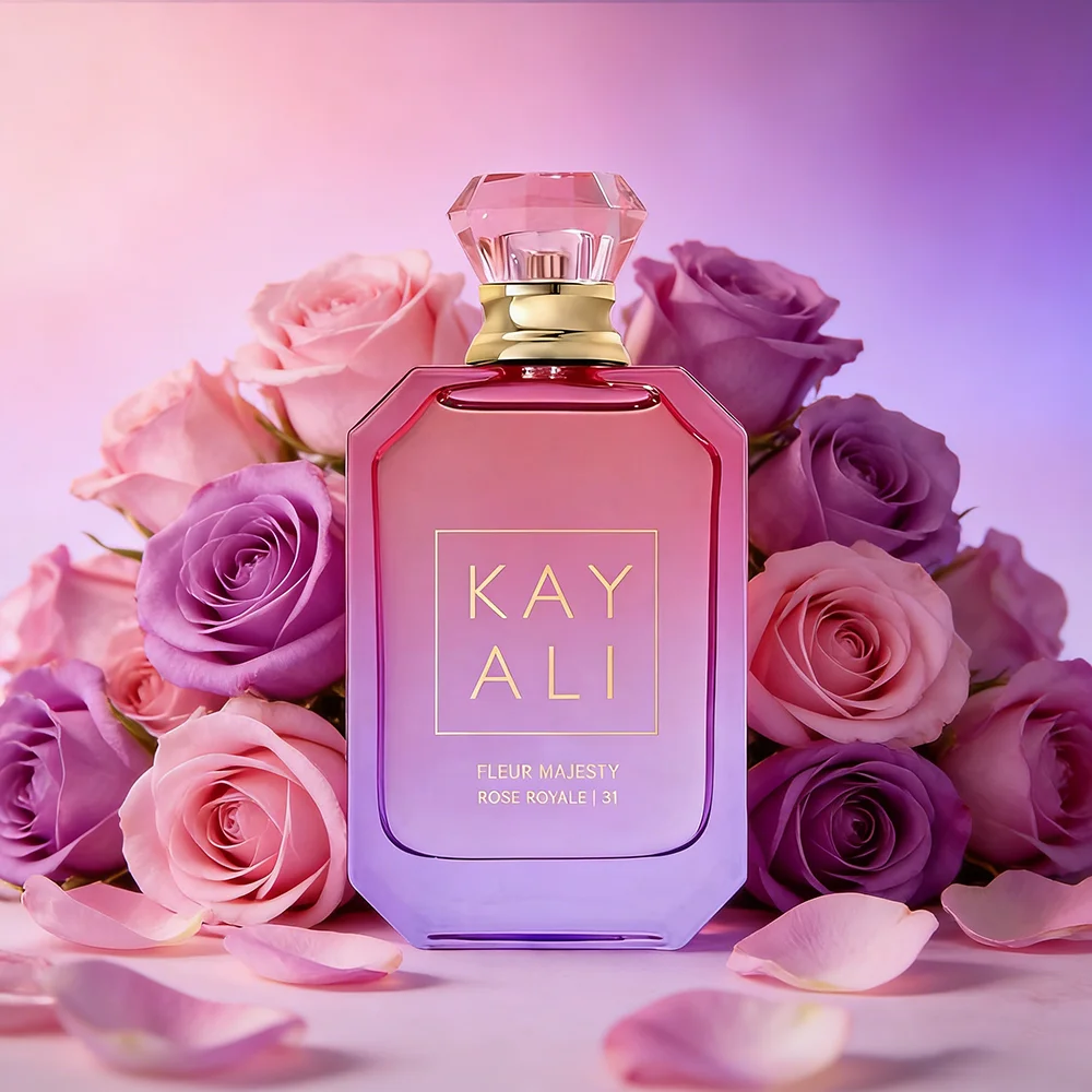 

KAYALI Fleur Majesty Rose Royale 31 Eau De Parfum 3.4oz Теплый цветочный аромат с нотами груши, персика и мускуса, элегантный роскошный парфюм для женщин