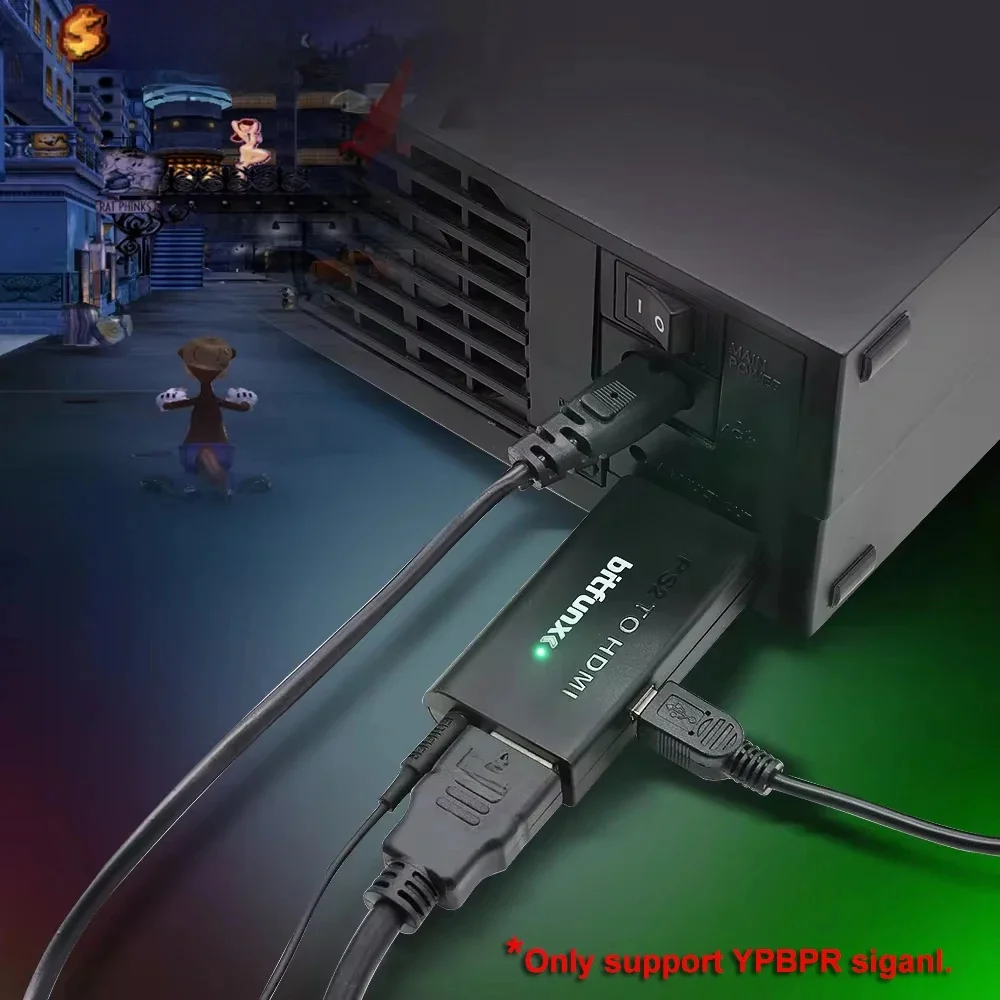 Bitfunx PS2 do HDMI ™   Adapter wideo i audio z kablem USB do SONY Playstation 2 PS2 PS3 — zdjęcie produktu 7