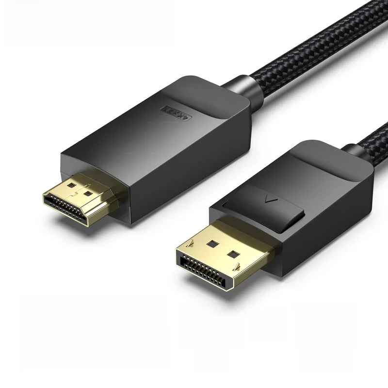 Przedłużacz DisplayPort do HDMI kabel 4K 60Hz DP do HDMI kabel Port wyświetlacza wtyk męski do HDMI męski Adapter dla projektor HDTV DP na HDMI — zdjęcie 2