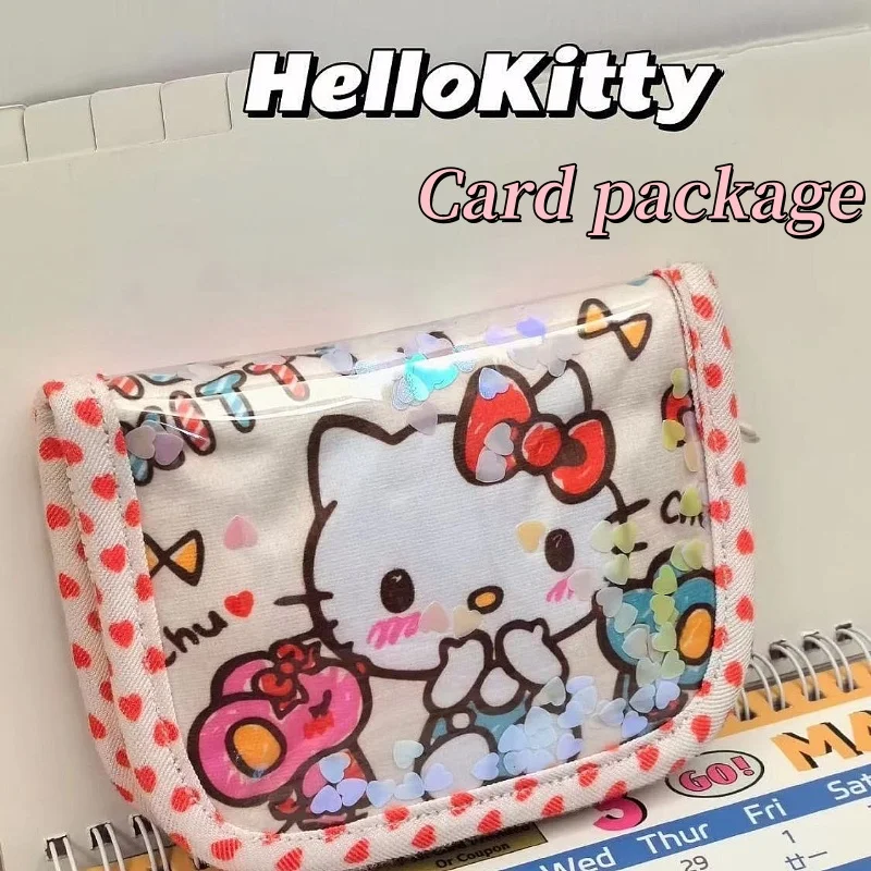 

Sanrio, Hello Kitty многофункциональная сумка для хранения, женская модель, сумки для карт, портативный кошелек для монет, ручная Обложка