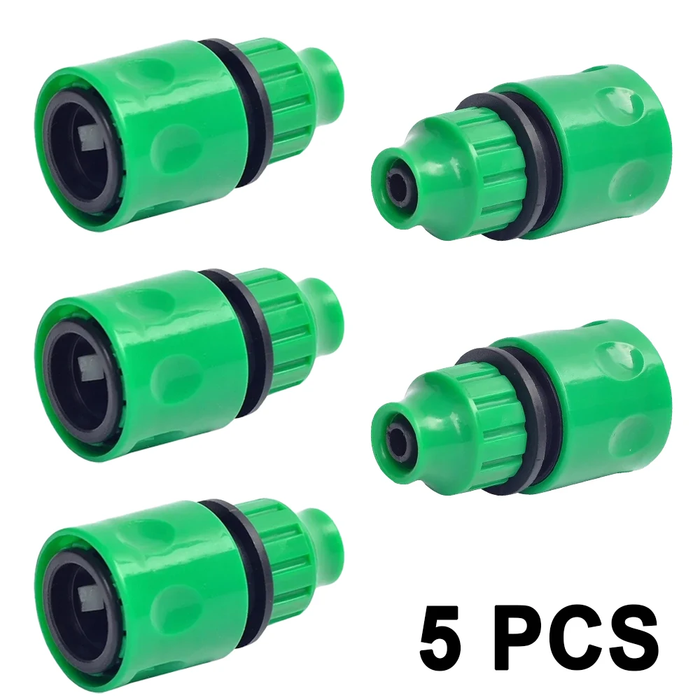 Conjunto de conector rápido para mangueira de jardim, 5 peças, 3/8 ", adaptadores de micro irrigação por gotejamento de 8mm para sistemas de torneira e rega
