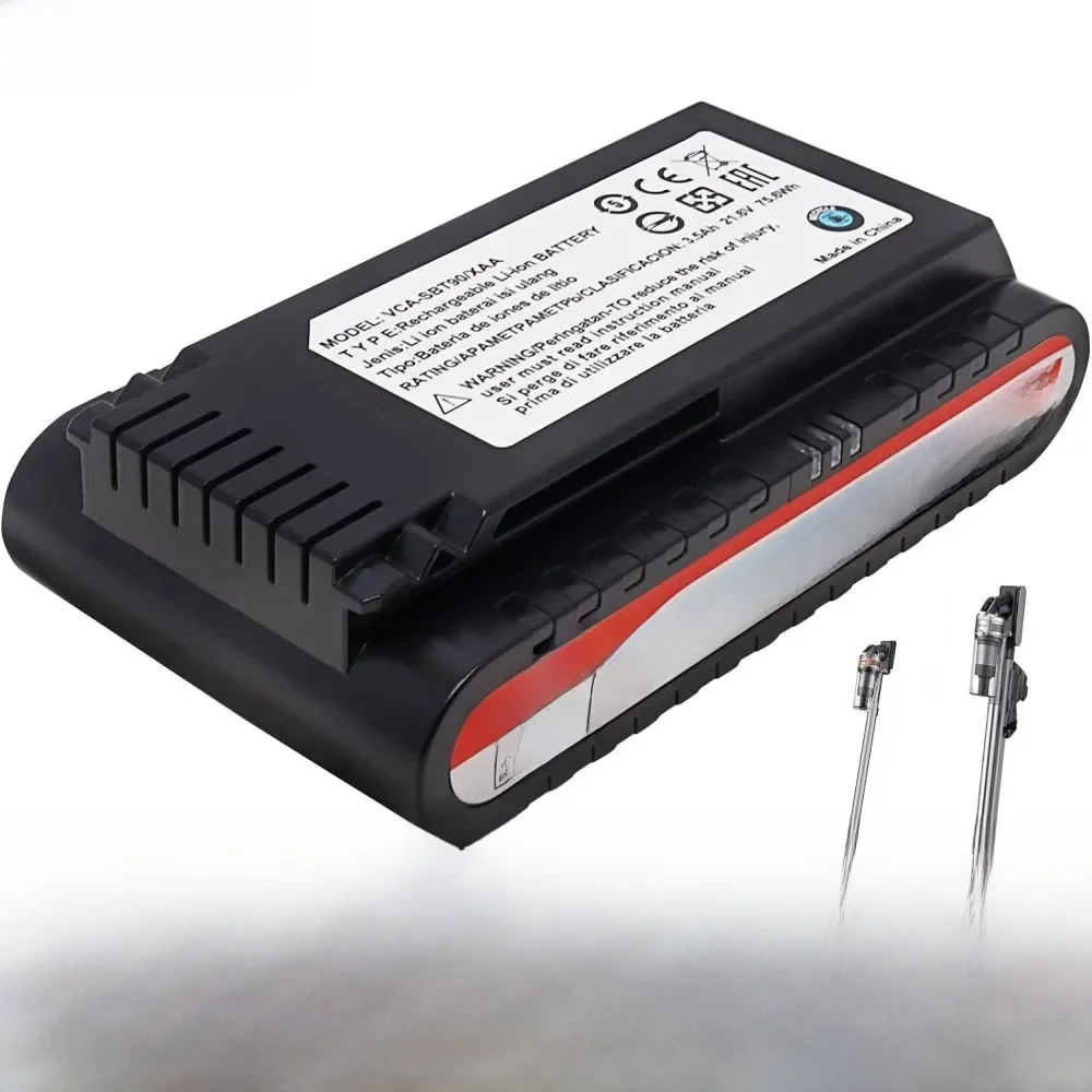 21.6V Rechargeable Li-ion Vacuum Cleaner Battery 3500mAh for Samsung VCA-SBT90/XAA For Jet90 Jet75 Jet75Pet Stick Vacuum