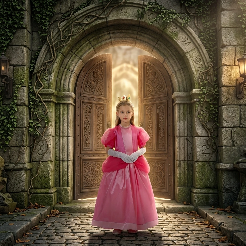 Halloween Adult Sequin Princess Dress Sparkle Ball Gown Fairy Tale Cape Unisex Family Party Dress Up - view 2
