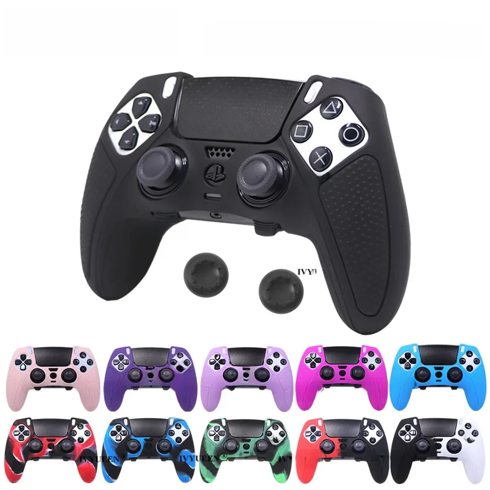 IVYUEEN peau de protection antidérapante pour PlayStation 5 PS5 contrôleur de bord DualSense coque en caoutchouc souple en silicone housse de poignée