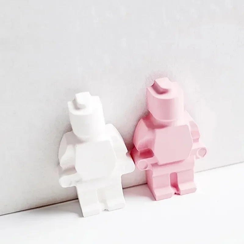 Moule en silicone pour bloc de construction de robot, fait à la main, 1 pièce