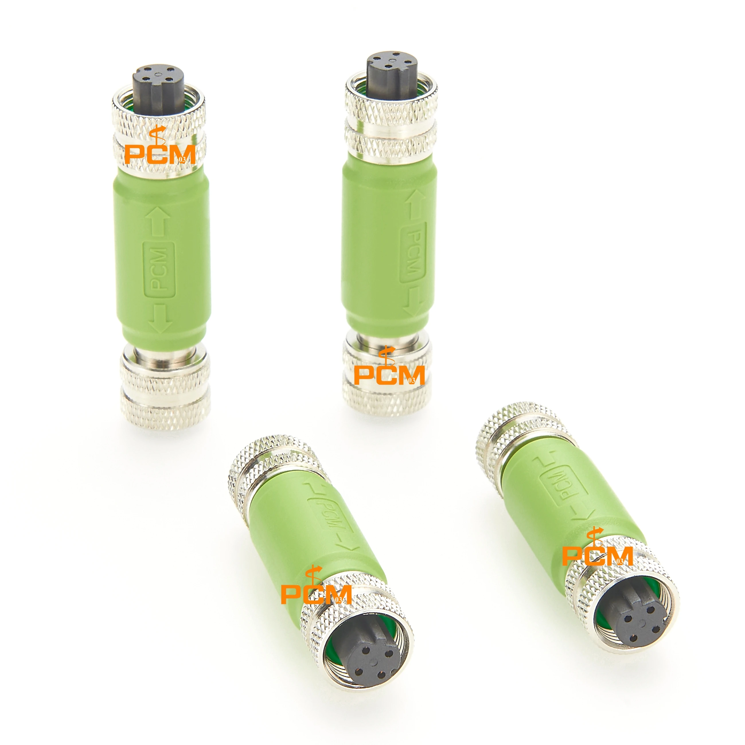 M12 D Code 4Pin Female to Female Ethernet Adapter, IP67 Waterproof Industrial Cat5e Coupler Connector for PROFINET EtherCAT