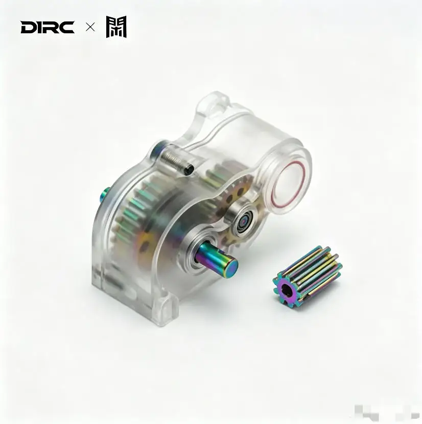 D1RC Xianyun Global Limited LCG Gearbox Transparent Rainbow Titanium Alloy Low-CG Transmission Gear Set for 1/10 Scale RC Rock C
