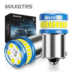 2x bombillas LED BA15S P21W S25 1156 7440 W21W T20 4014 3030 lente de proyector de Chip para luces de señal de giro traseras de freno inverso Canbus