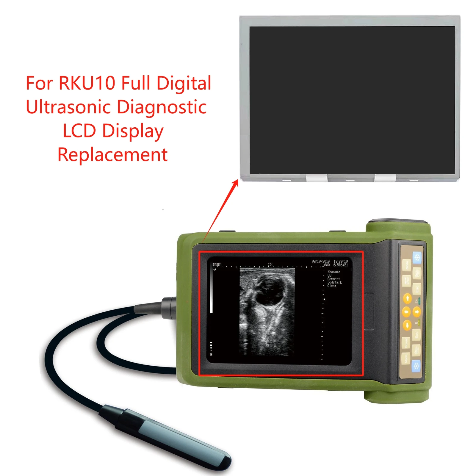 New Original LCD Screen for YRKU10 YRKU-10 Full Digital Ultrasonic Diagnost Industrial&medical grade Class A Screen Replacement
