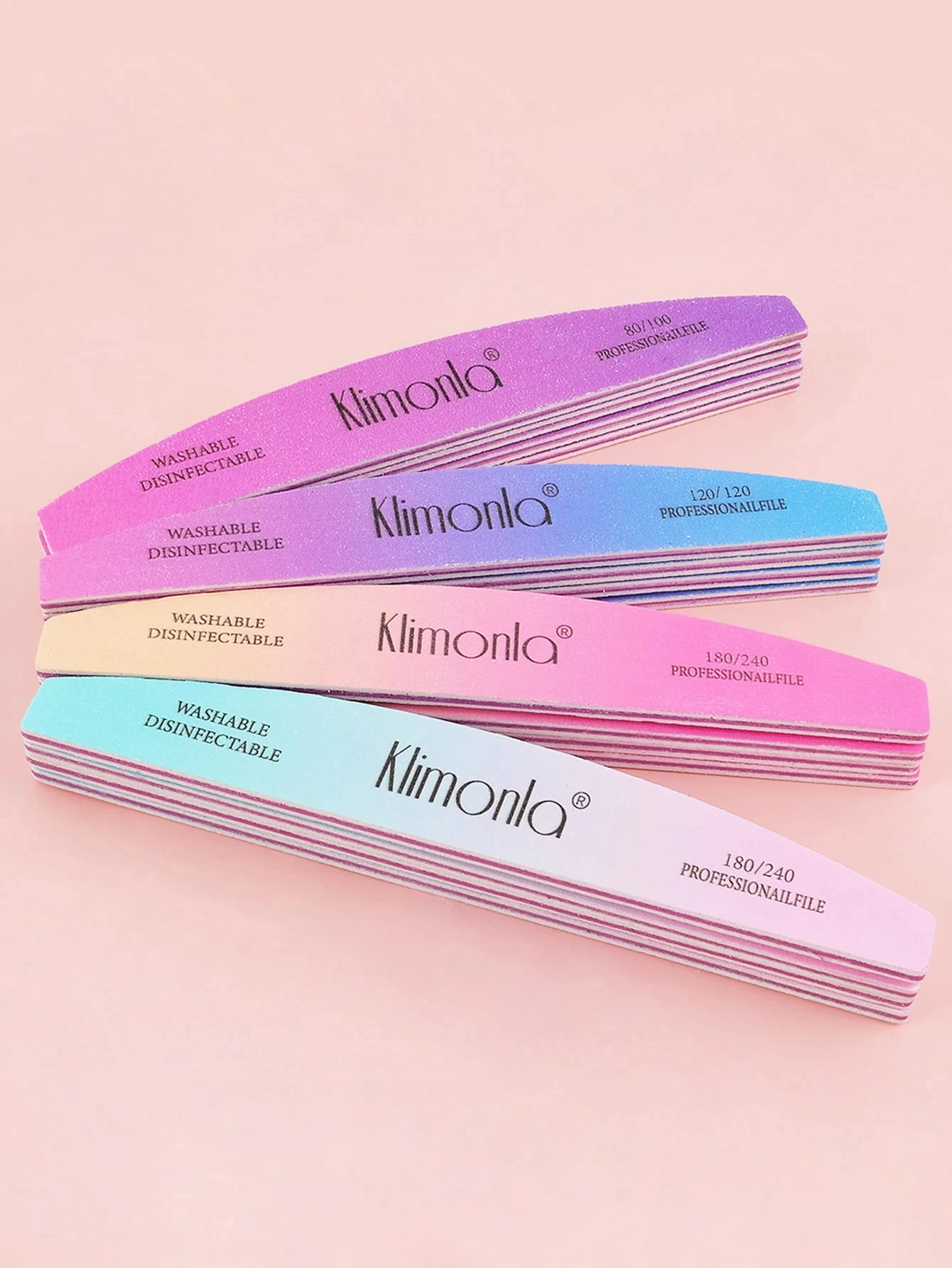 4/25/50Pcs Nagel Datei Mix Farbe 80/100/120/180/240 körnung Professionelle Schleifpapier Häutchen Entferner Puffer Dateien Maniküre Werkzeug Set