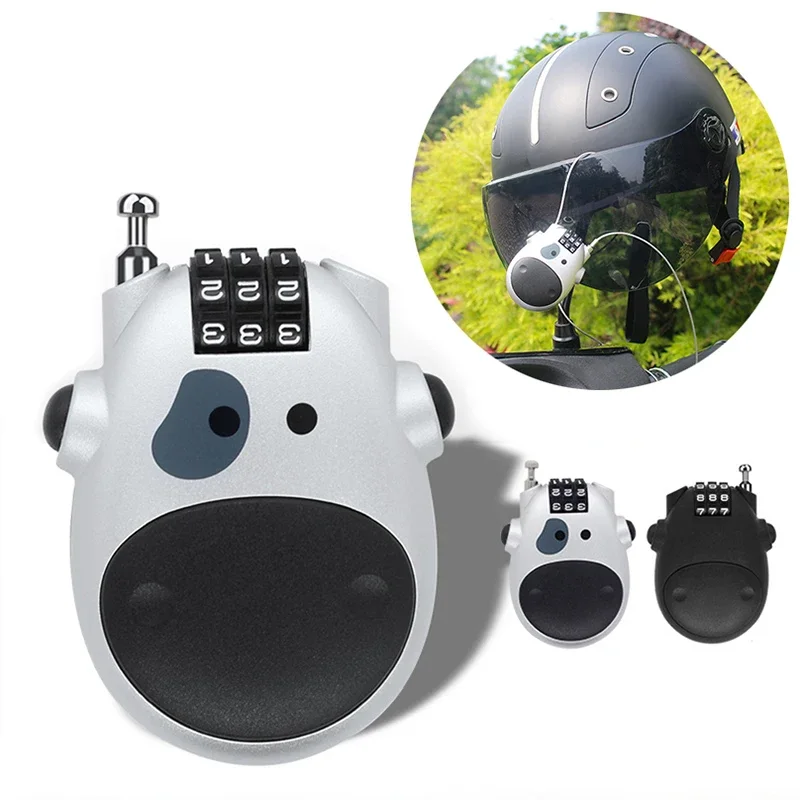 AliExpress NONE NeW Bicycle motorcycle steel wire rope cow lock retractable helmet lock fashion Durable Combination Lock Wire Lock Bike Accessor