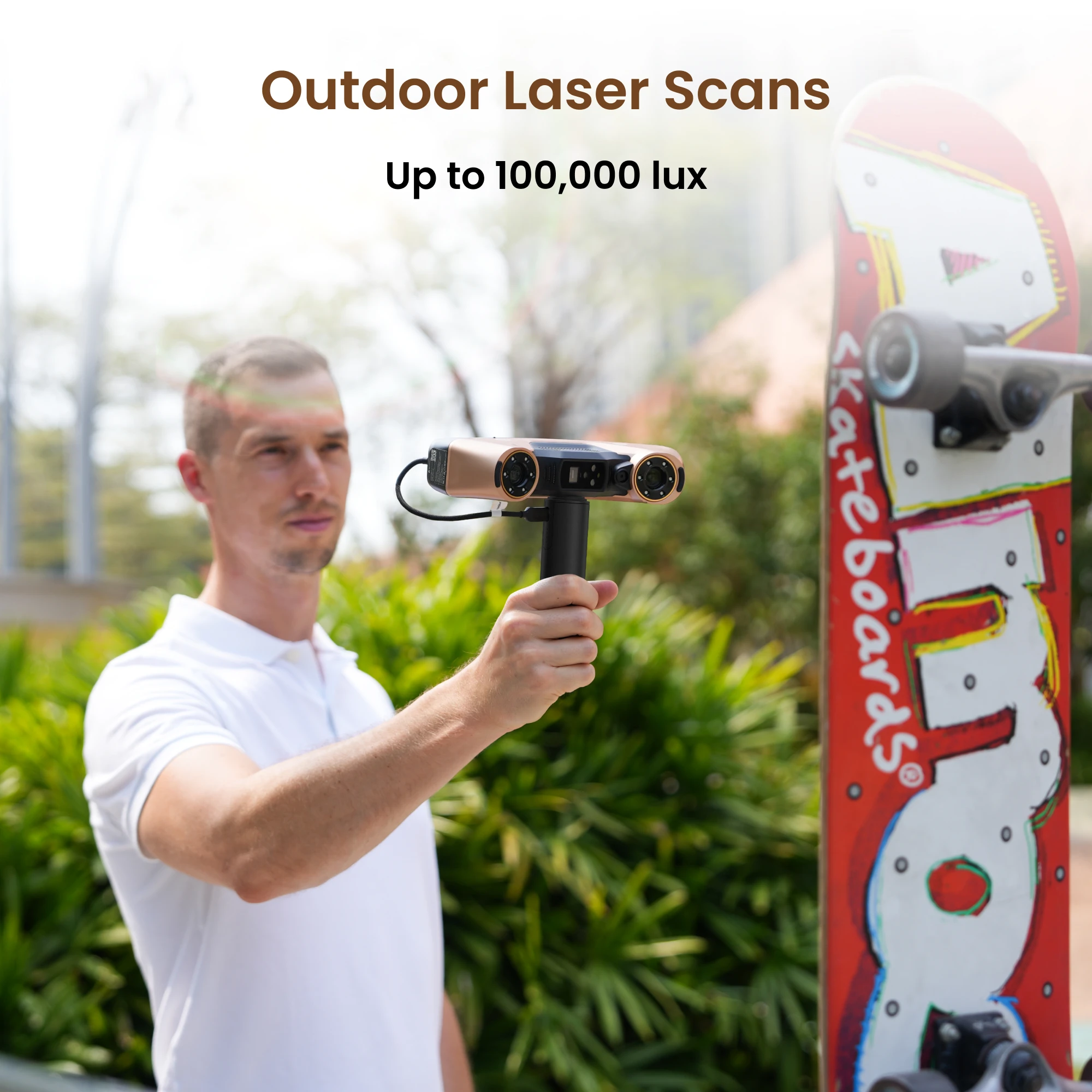Revopoint MetroY Ultra 3D Laser Scanner For 3D Print 0.01mm Precision CAD 34 Blue Laser Lines Wireless Handheld Outdoor Scanner