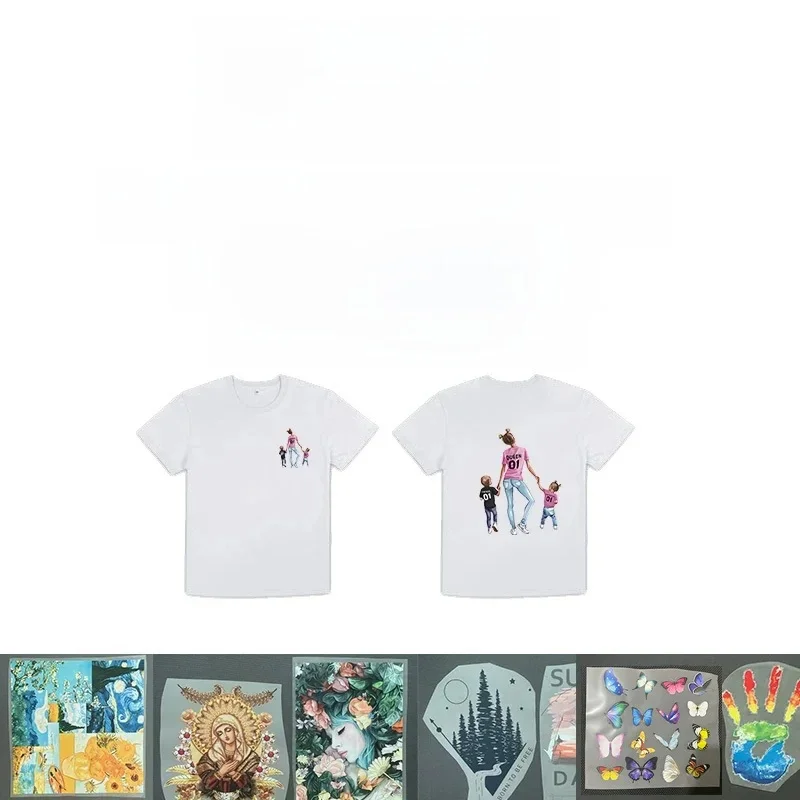 Autocollants de transfert de chaleur avec Logo ou image personnalisée, pour vêtements, T-Shirts lavables, Patch thermique en vinyle coloré DTF, DIY bricolage