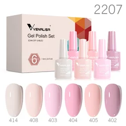 Venalisa Gel Nail Polish 6pcs/lot x7.5ml Soak Off UV LED Nails Varnish Set Semi Permanent Nail Art Gels Lacquer Gift Box Kit