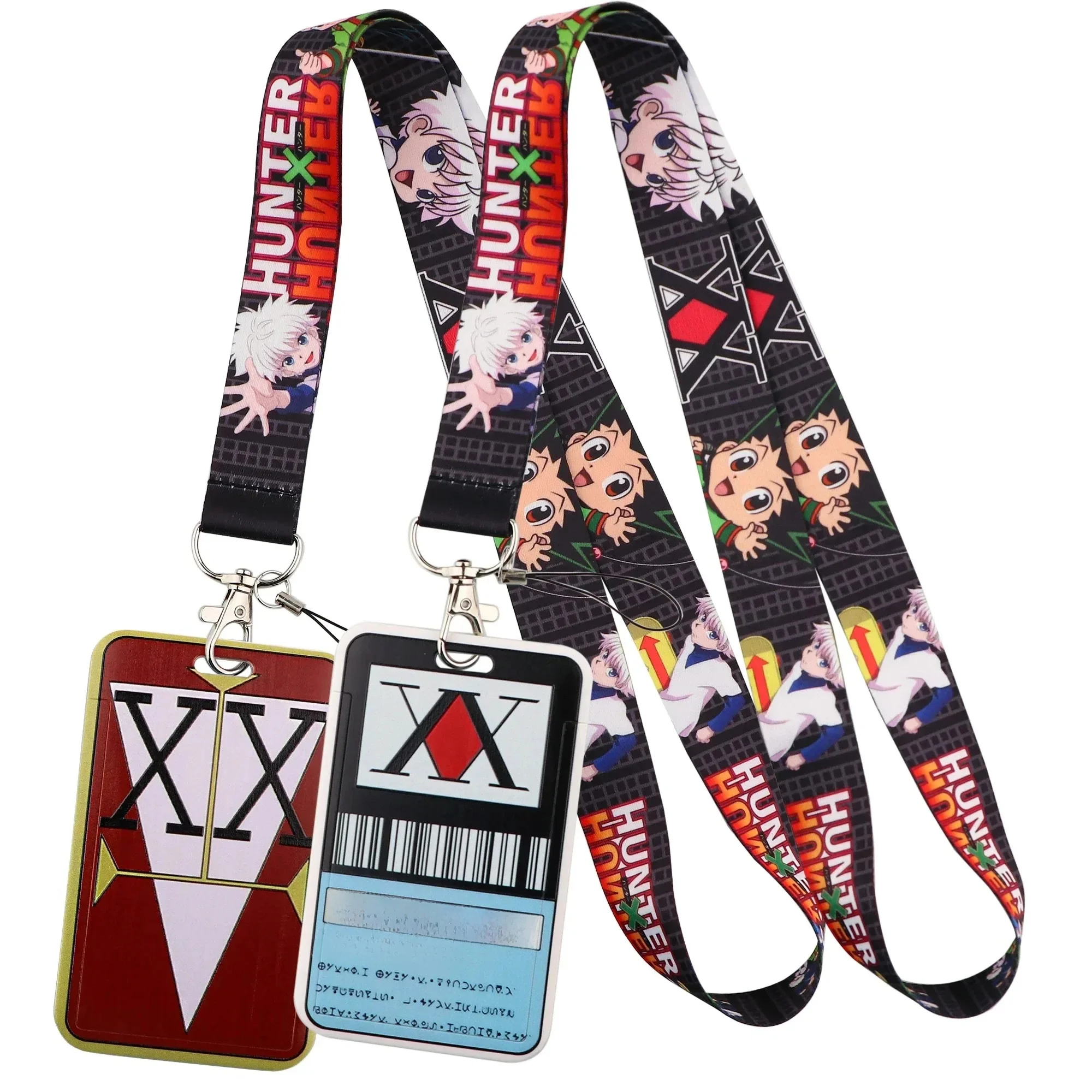 Anime japonais HUNTER × HUNTER Manga porte-identifiant sangle de cou lanières porte-clés ID Badge porte-carte porte-clés sangle de téléphone portable