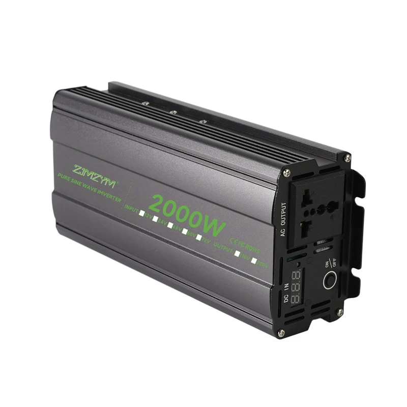 Zuivere Sinus Inverter DC 12V/24V/36V/48V/72V naar AC 220V 50HZ Auto Zonne-energie Converter voor Thuis RV Camping Noodstroomvoorziening 2000W/3000W/4000W/5000W