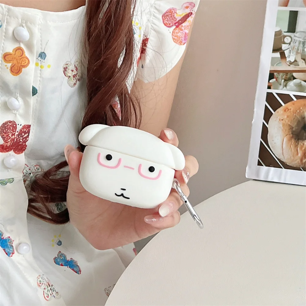 

Kawaii 3D Big Head Dog Silicone Earphone Case Shockproof for Apple Airpods 3 4 Cover Airpods Pro2 4 Pro3 Headphone Case Cover