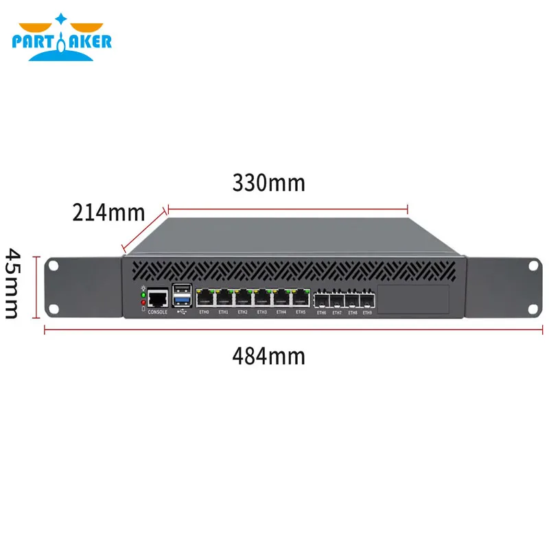 1U Rackmount Network Firewall Appliance B75 LGA1155 Intel i7 3770 i5 3470 i3 3220 With 6 Intel NICs Soft Router pfSense OPNsens