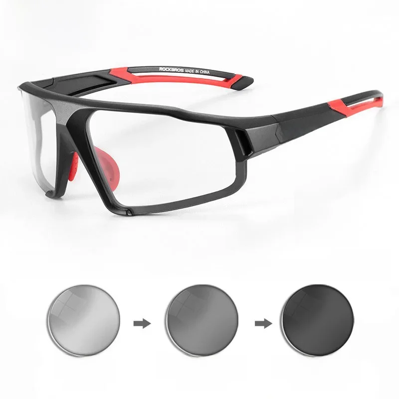 AliExpress ROCKBROS Cycling Glasses Lightweight Photochromic Glasses UV400 Protection Men Women Outdoor Sports Sunglasses Bicycle Goggles