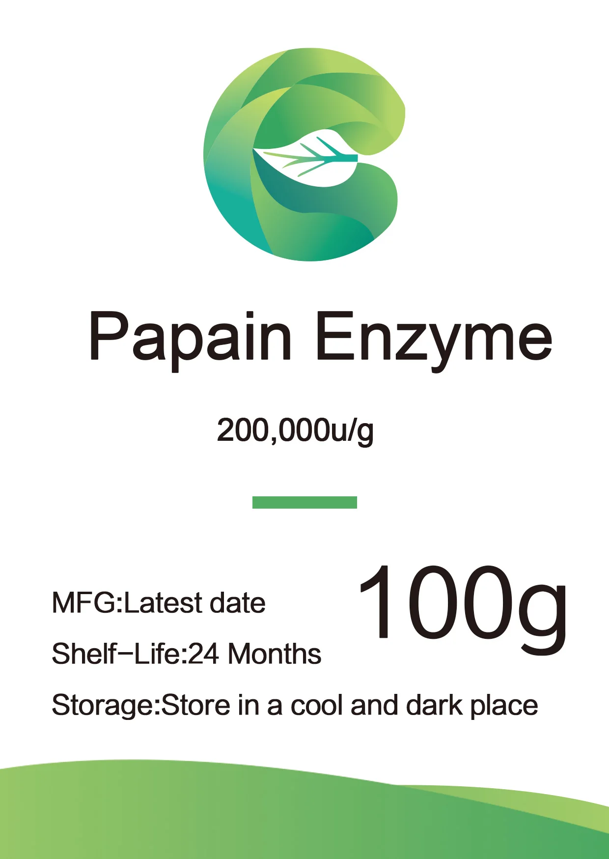 Natural Powder Extract of Papaya Fruit Papain Enzyme 200,000u/g Protein Digestive Enzyme