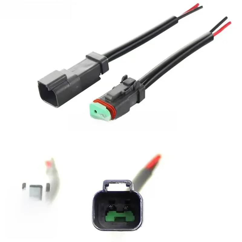 2 Pin seria DT męskie i żeńskie złącze do wiązki kabli DT06-2S-E005 DT04-2P-E005 — zdjęcie 2