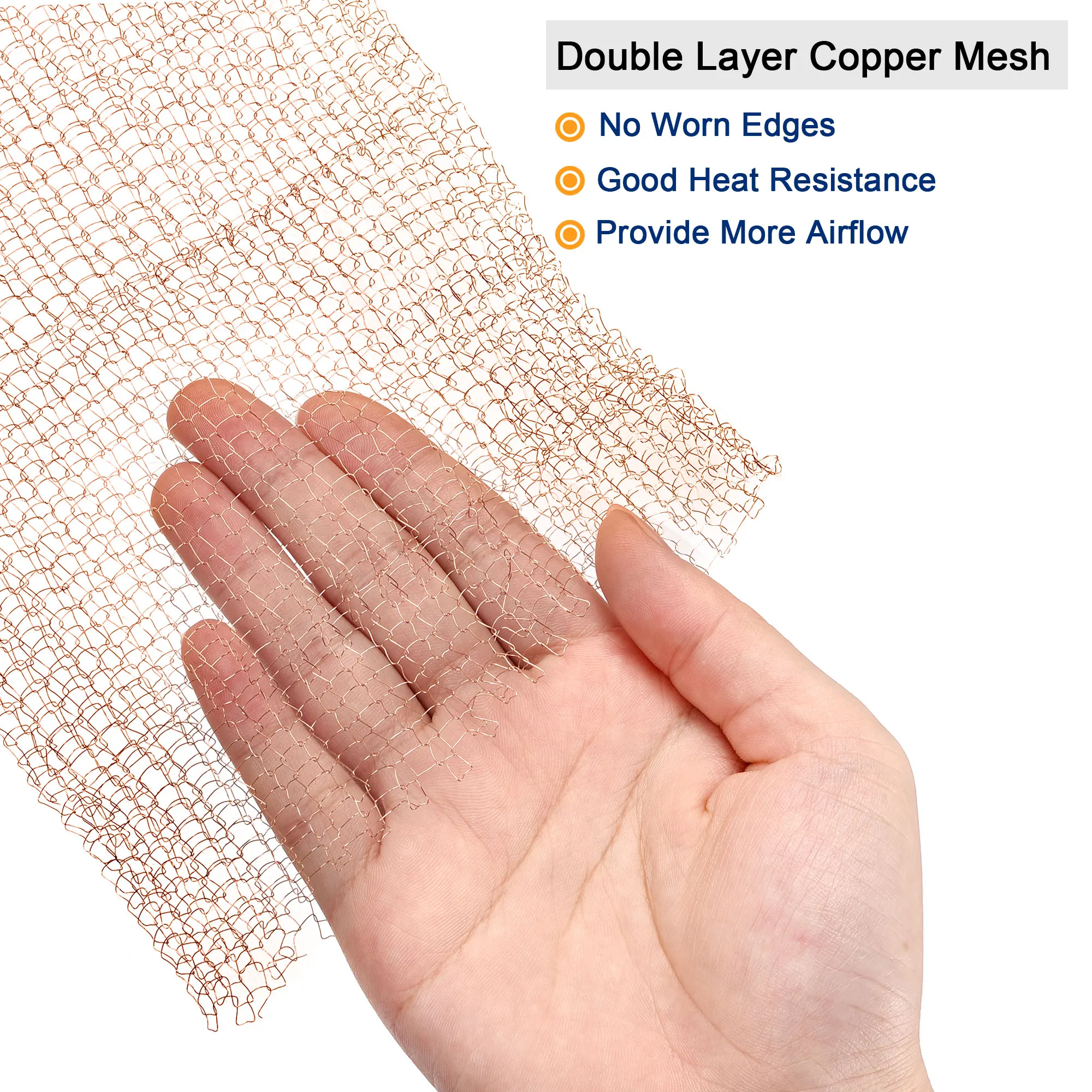 Maglia di rame blocco tappo maglia filtro schermo rete filo di rame tessuto di riempimento maglia 100-600cm L x 10-12.7cm W per BuildingHole