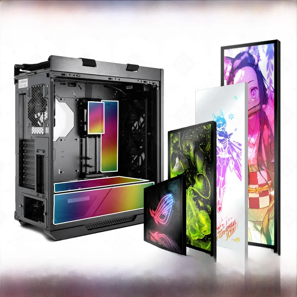 Panel oświetleniowy RGB na zamówienie, kolorowy panel A-RGB, chłodzenie wodne AURA SYNC MOD do obudowy PC, panel tylny VGA, panel boczny Symphony — zdjęcie produktu 6