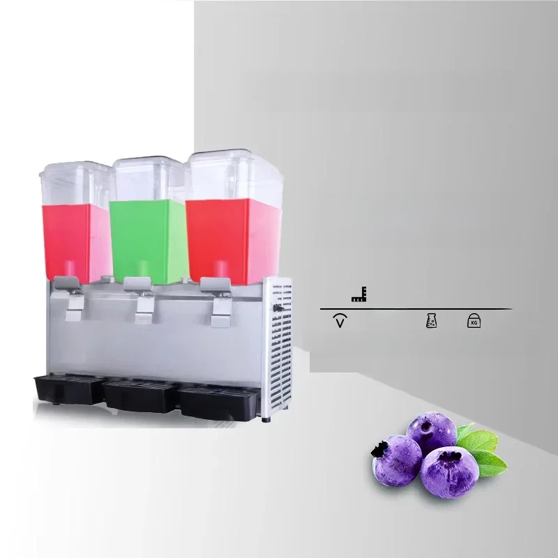 54L Desktop Automatic Three Cylinder Juicer Cold And Hot Drink Machine Beverage Dispenser Stirring Fruit Juice Equipment
