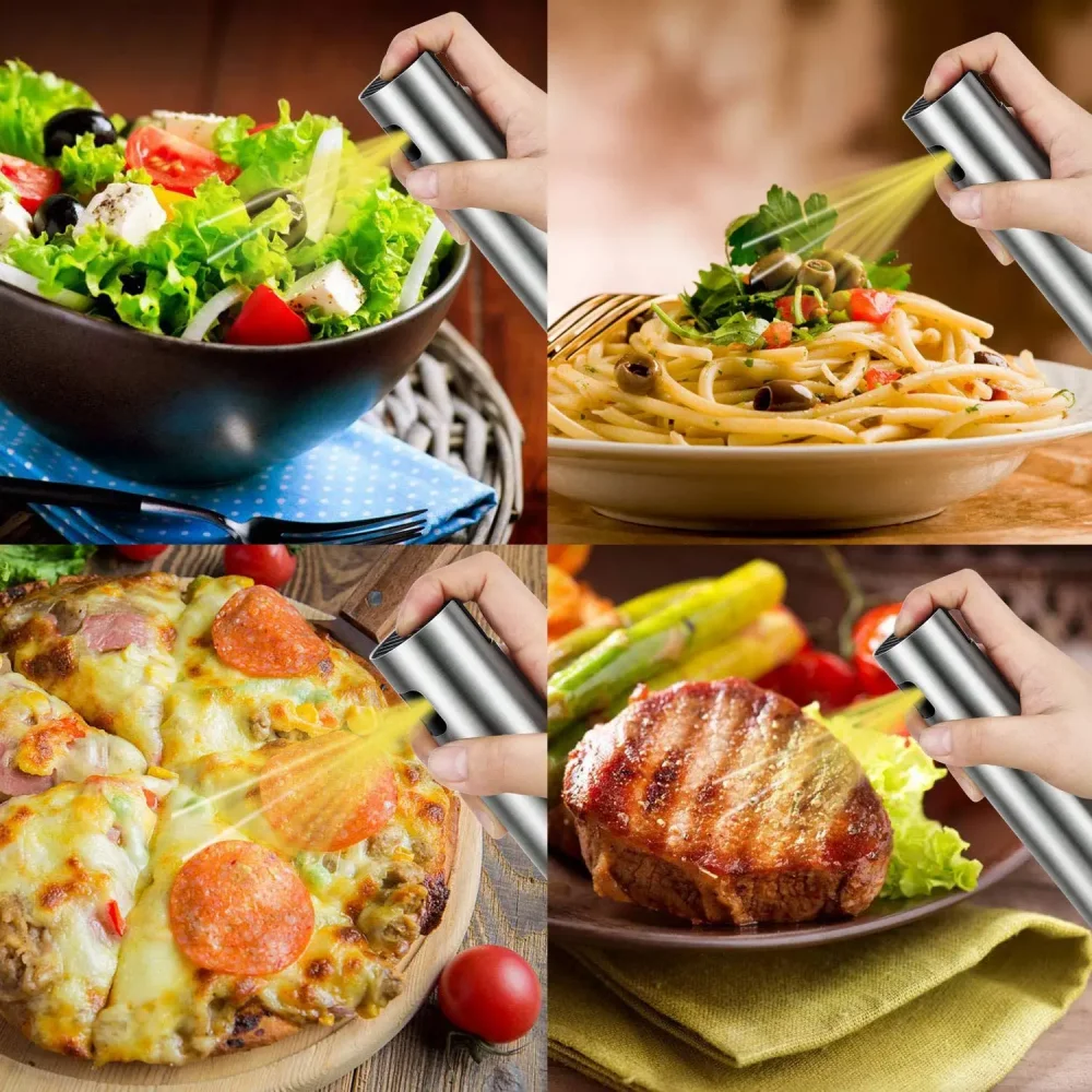 المحمولة 100 مللي الفولاذ المقاوم للصدأ الطبخ بخاخ زيت الزيتون ، المطبخ بخاخ زيت صغير أداة صغيرة ، زجاجة خل بخاخ زيت ل ai #6