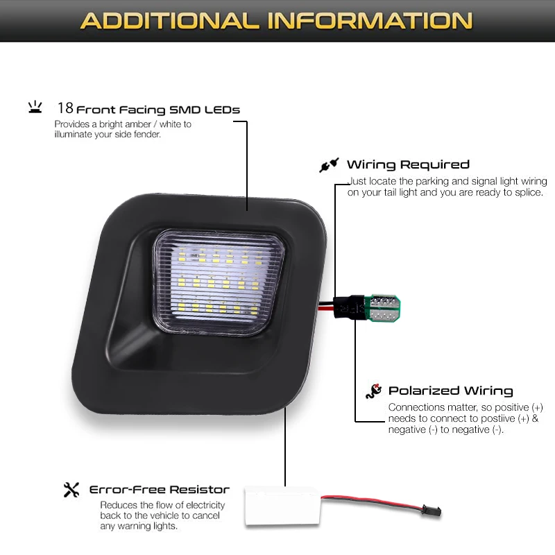 2pcs Truck Built-in Resistor LED License Plate Light Assy Full Housing Suitable for Dodge Ram 2003-2018 2019 RAM 1500 Classic