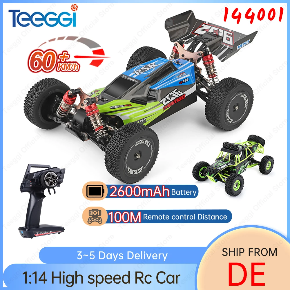 WLtoys 144001 1:14 course à grande vitesse 4WD Rc voiture tout-terrain 60 KM/H télécommande dérive voitures de course jouets pour enfant cadeaux d'halloween