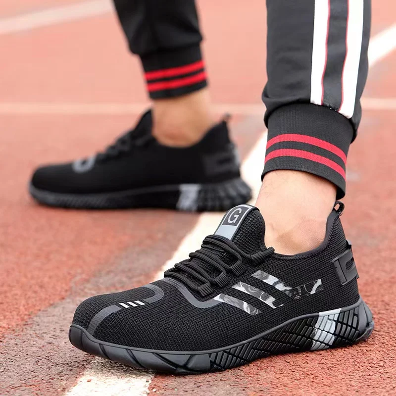 حجم كبير 48 47 أحذية سلامة العمل لي النساء أحذية مقاومة للثقب خفيفة الوزن أحذية أمان الهواء تنفس الصلب تو أحذية عمل #4