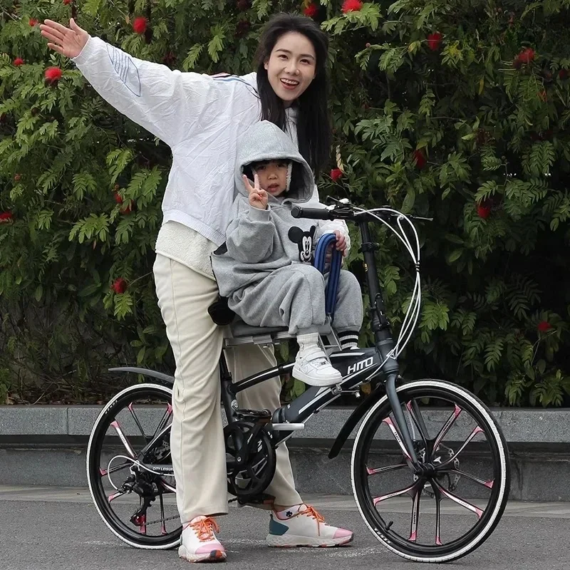 AliExpress UK Folding Bike Child Safety Seat, Aluminum Alloy Front Seat, Portable Adjustable Design, Universal Fit