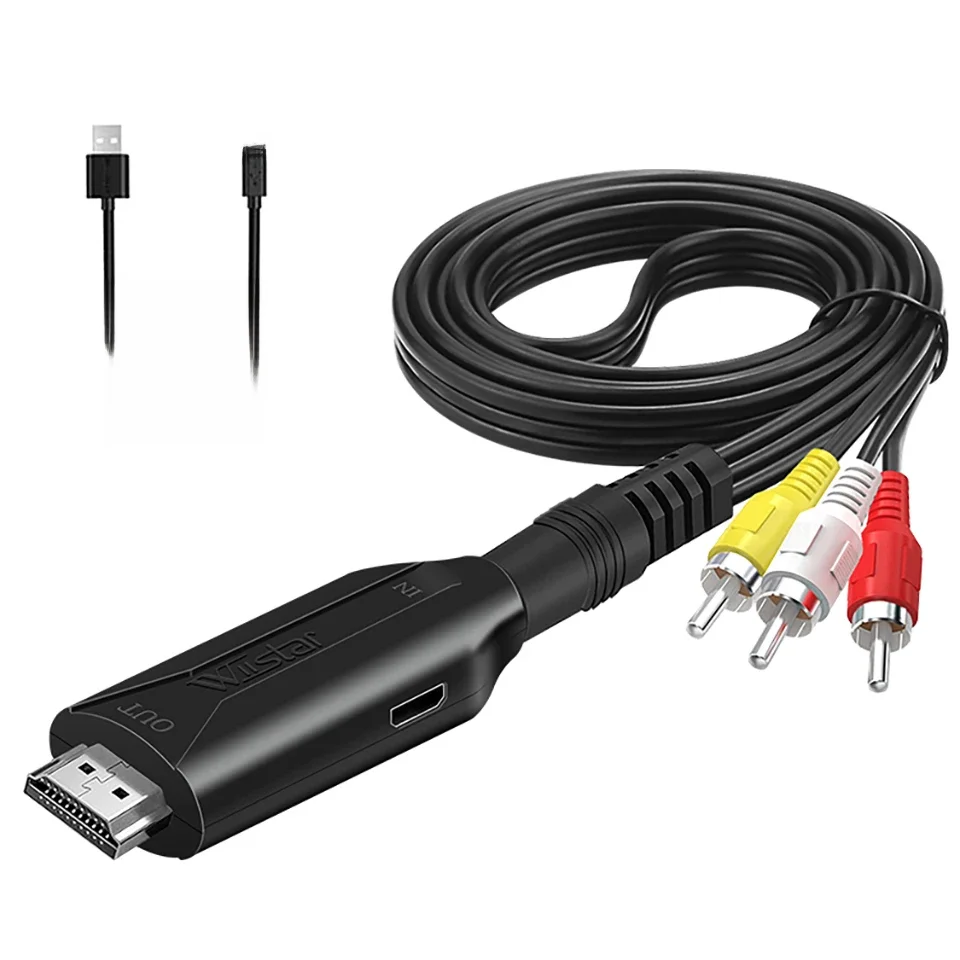 RCA AV CVSB Konwerter wideo na HDMI Wbudowany układ scalony Konwerter wideo HDMI Kabel 1M/3.2FT 1080P Obsługa NTSC PAL dla HDTV — zdjęcie produktu 7
