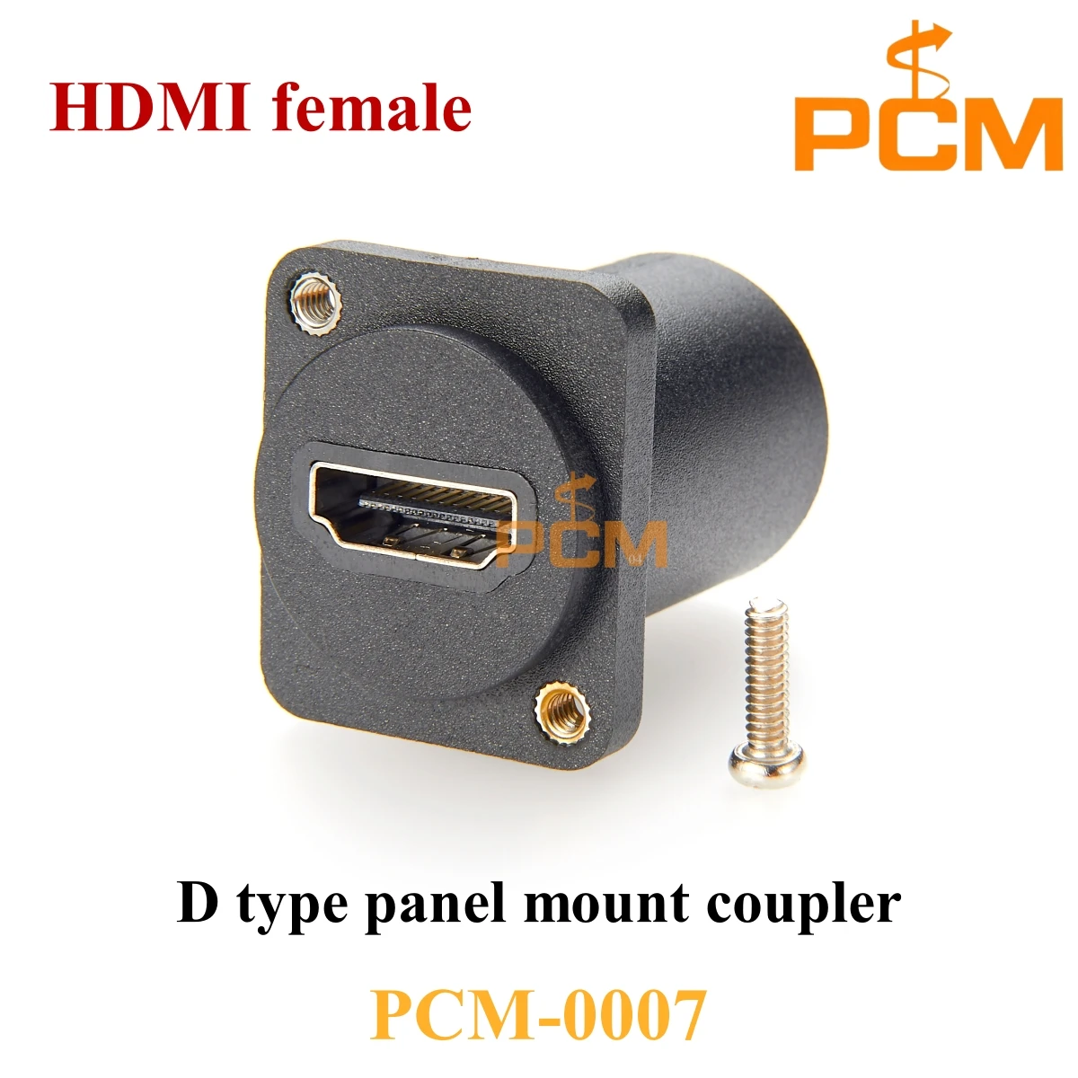 4K 60Hz HDMI D Series Chassis Panel Mount Connector Pass Through Solderless Bulkhead Coupler, Plastic Housing