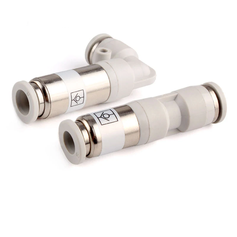 Pneumatic Check Valve SPU SPV-4 6 8 10 12mm One-way Non Return Valve Straight Pipe L-shaped Hose Connetor Tube One-touch Fitting