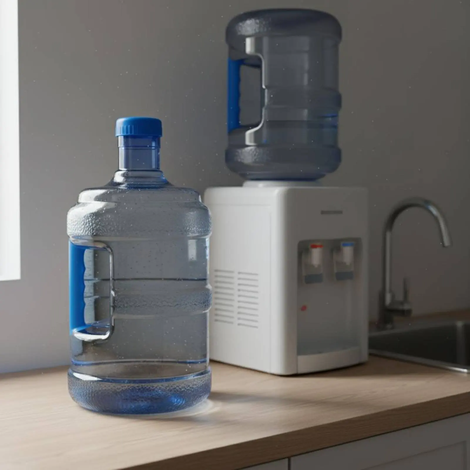 7.5-18L Large Empty Water Dispenser Jug with Thickened Wall Food Grade Material for Campers Camping Emergency Preparedness