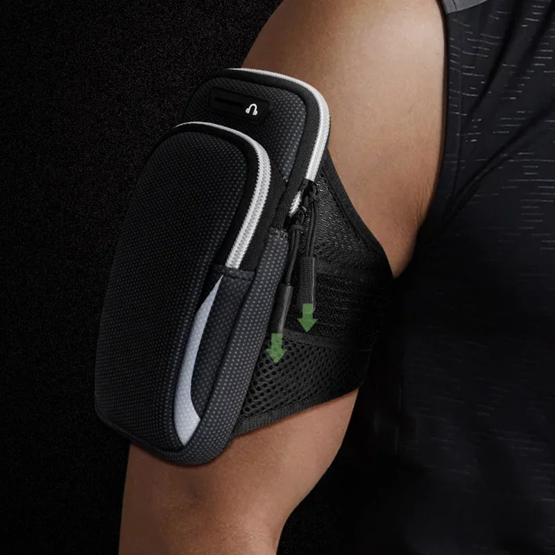 Uniwersalna opaska na ramię Sportowe etui na telefon do biegania Uchwyt na telefon Sportowa torba na telefon iPhone Xiaomi Huawei poniżej 6,5" 7,2" — zdjęcie 2