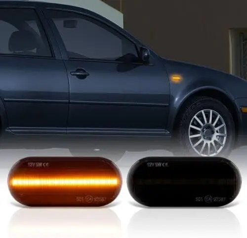 Feu latéral à LED valable pour VW |     Caddy 2 + 3 |     Passat B4 + B5 |     Feux de signalisation T5, Canbus, SMD, éclairage de plafond fumé, feux clignotants, 2 pièces, droite et gauche