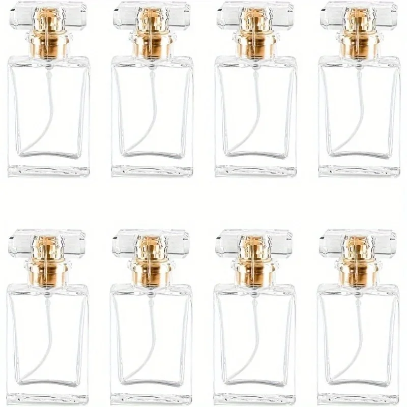 8 Stuks 30 Ml Glazen Parfumflesjes Lege Hervulbare Clear Reizen Parfum Spray Verstuiver Fles Parfumflesje Verstuiver Container - afbeelding 2