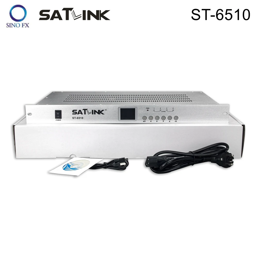 Satlink ST-6510 4 Route DVB-T Modulator HD 1080P MPEG4 1 Frequency To 4 Channels Better Than WS-7990