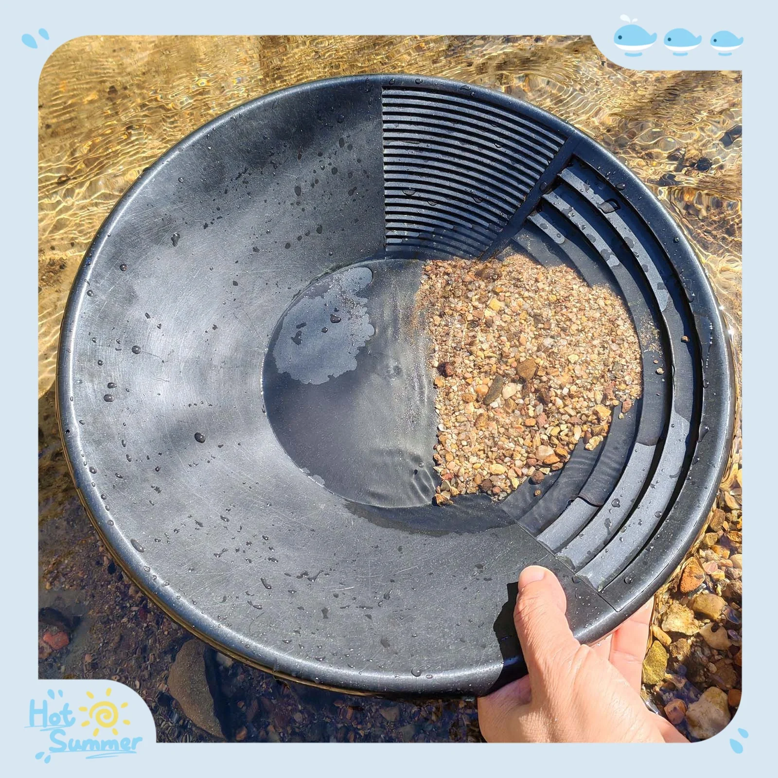 

Штабелируемая кастрюля для прокладки золота для облегчения горнодобывающей промышленности, комплект для энтузиастов, взрослых, прочное уличное снаряжение