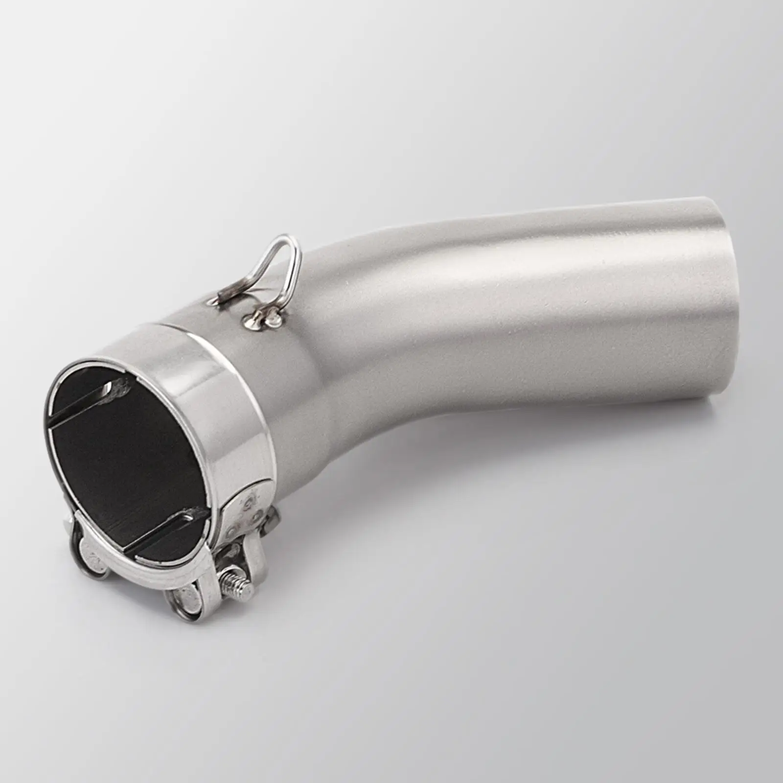 Adaptador de silenciador de escape, tubo de conexão, acessórios de motocicleta, tubo médio de silenciador, tubo de escape médio de aço inoxidável, diâmetro 52mm