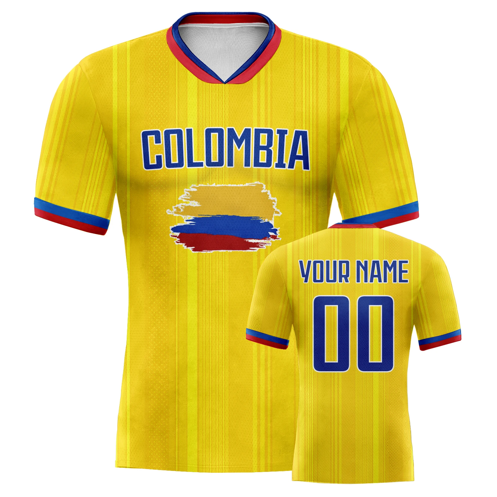 Custom Colombia Soccer Jerseys for Women Men Personalized Kids Football Shirt with Name Number National Team Fanwear for Match