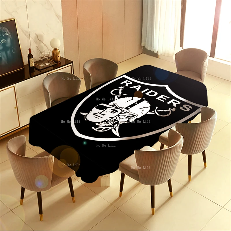 Captain Old School Comics Universe Neo Skull Logo Saver Raiders Nation Flag Tablecloth By Ho Me Lili For Dining Room Kitchen