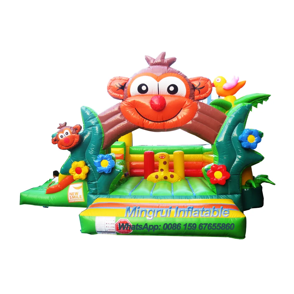 Inflatable Monkey Animal Forest Bouncing House Bouncer for Rental