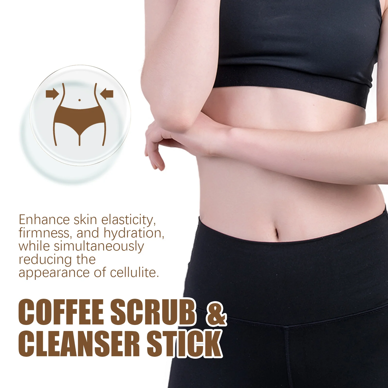 Eelhoe 40 جرام القهوة فرك تنظيف عصا تنظيف المسام التقشير تشكيل الجسم إزالة الجلد الميت تشديد الجلد فرك عصا #3