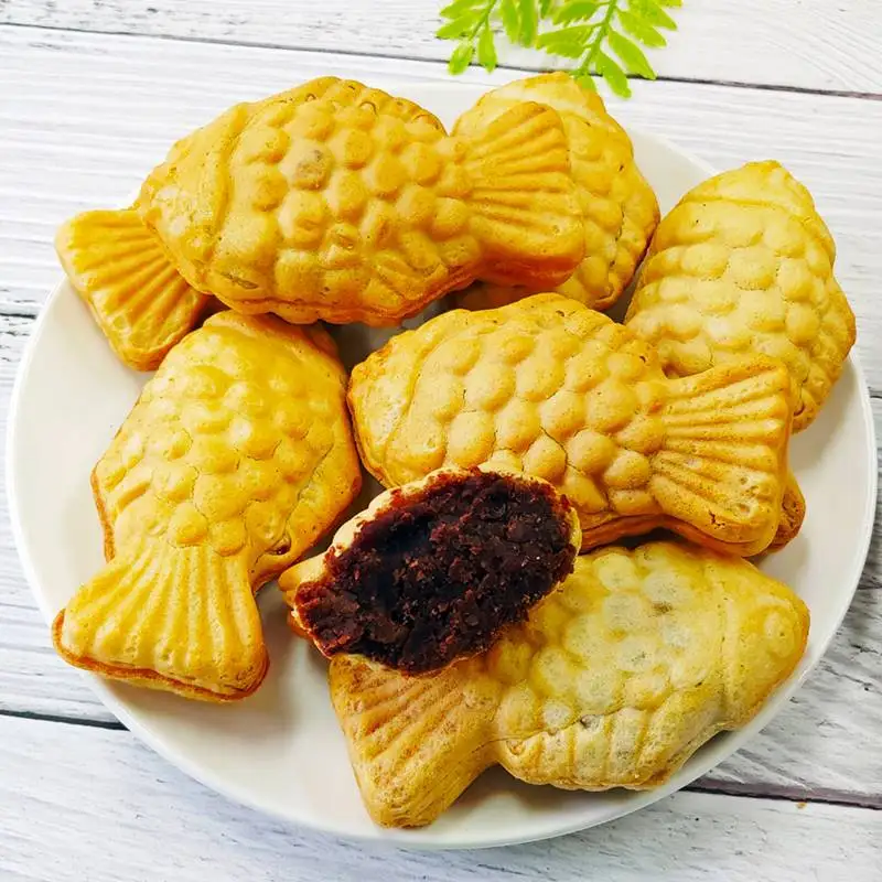 1kg of Korean Wheat Taiyaki Bread 1kg whole bean bean paste cream domestic wheat glutinous rice use deposits filled with castad cream snack (HACCP certified)